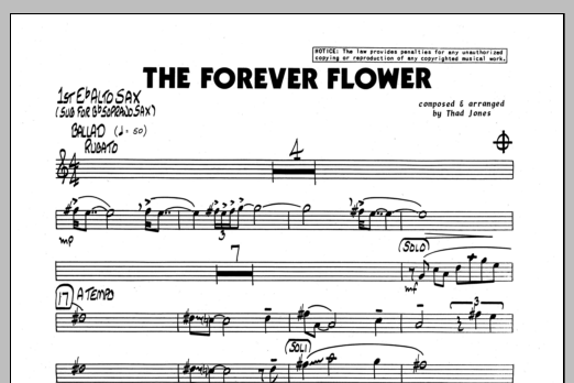 The Forever Flower - 1st Eb Alto Saxophone (Jazz Ensemble) von Thad Jones