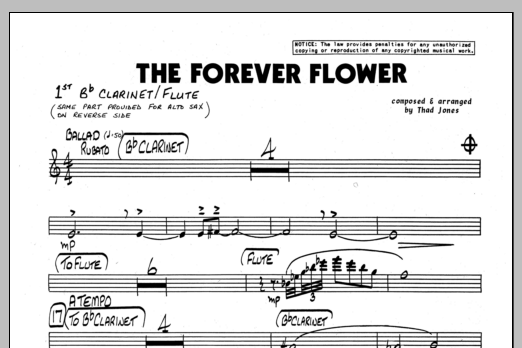 The Forever Flower - 1st Bb Clarinet (Jazz Ensemble) von Thad Jones