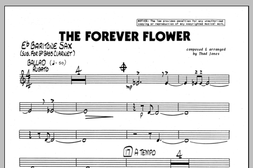 The Forever Flower - Eb Baritone Sax (Jazz Ensemble) von Thad Jones