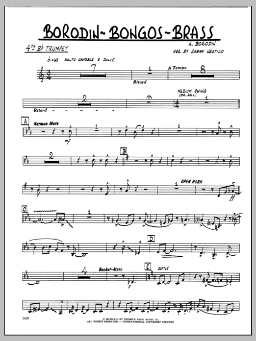 Borodin-Bongos-Brass - 4th Bb Trumpet (Jazz Ensemble) von Sammy Nestico