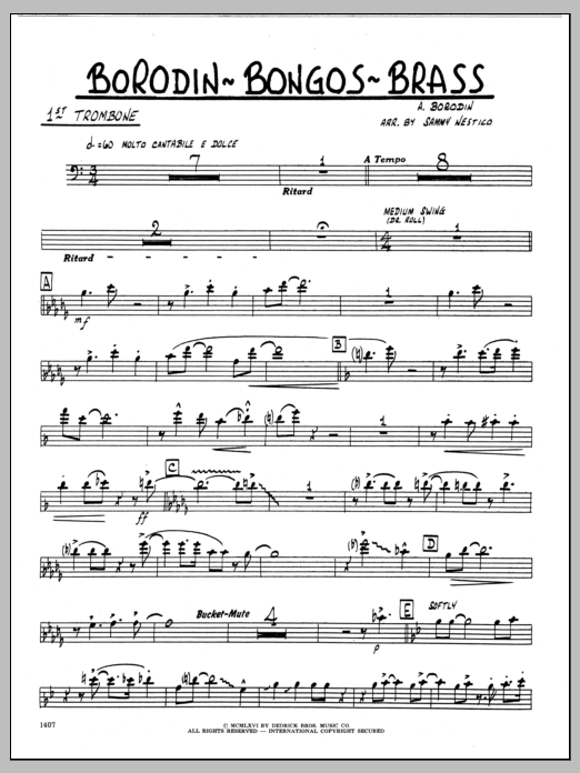 Borodin-Bongos-Brass - 1st Trombone (Jazz Ensemble) von Sammy Nestico