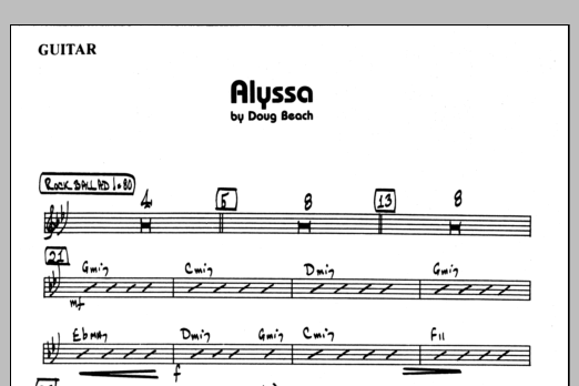 Alyssa - Guitar (Jazz Ensemble) von Doug Beach