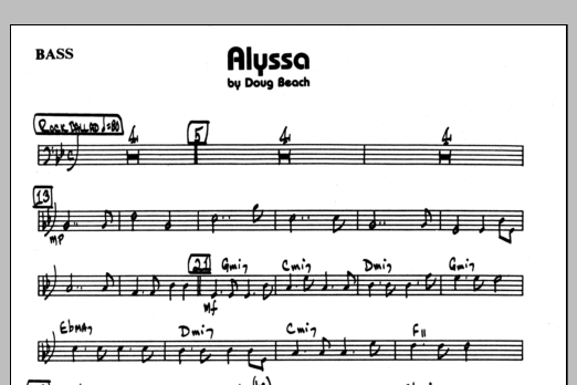 Alyssa - Bass (Jazz Ensemble) von Doug Beach