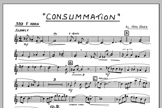 Consummation - 3rd F Horn (Jazz Ensemble) von Thad Jones