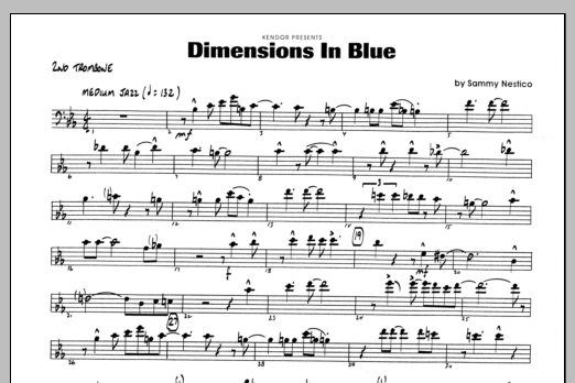 Dimensions In Blue - 2nd Trombone (Jazz Ensemble) von Sammy Nestico