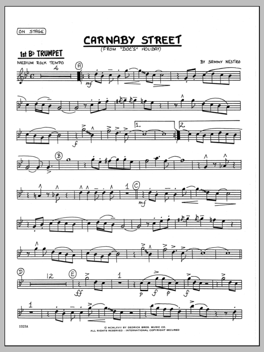 Carnaby Street - 1st Bb Trumpet (Jazz Ensemble) von Sammy Nestico