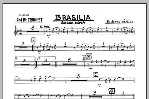 Brasilia - 2nd Bb Trumpet (Jazz Ensemble) von Sammy Nestico