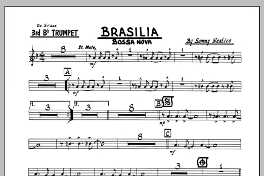 Brasilia - 3rd Bb Trumpet (Jazz Ensemble) von Sammy Nestico