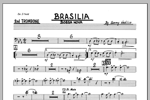 Brasilia - 2nd Trombone (Jazz Ensemble) von Sammy Nestico