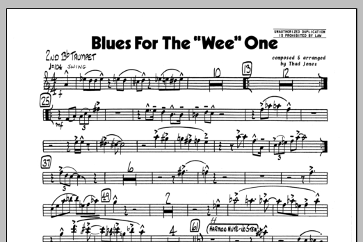 Blues For The 'Wee' One - 2nd Bb Trumpet (Jazz Ensemble) von Thad Jones