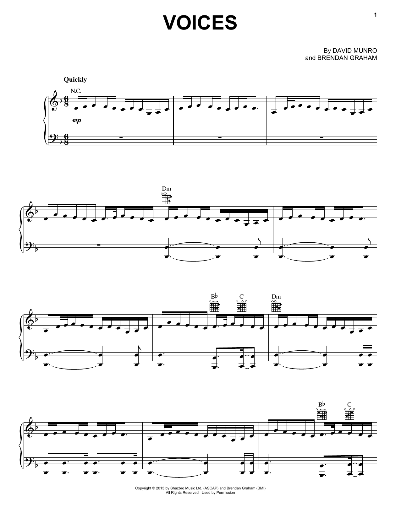 Voices (Piano, Vocal & Guitar Chords (Right-Hand Melody)) von Celtic Thunder