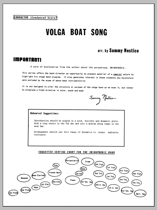 Volga Boat Song - Conductor (Jazz Ensemble) von Sammy Nestico