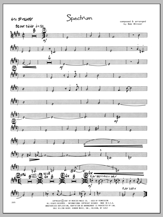 Spectrum - 4th Bb Trumpet (Jazz Ensemble) von Bob Mintzer