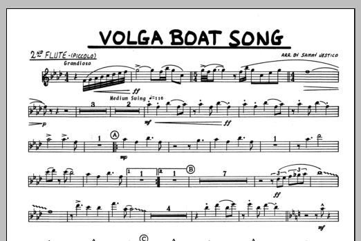 Volga Boat Song - 2nd Flute (Jazz Ensemble) von Sammy Nestico