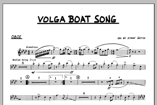 Volga Boat Song - Oboe (Jazz Ensemble) von Sammy Nestico