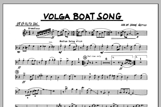 Volga Boat Song - 1st Eb Alto Saxophone (Jazz Ensemble) von Sammy Nestico