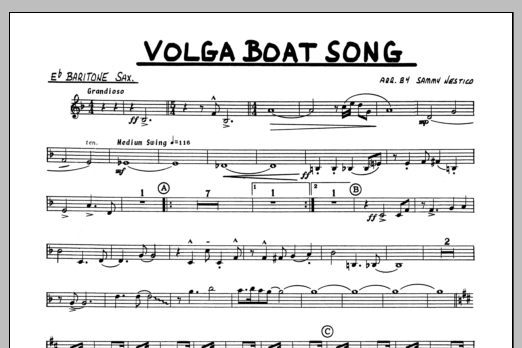 Volga Boat Song - Eb Baritone Sax (Jazz Ensemble) von Sammy Nestico