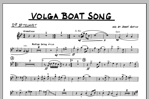 Volga Boat Song - 2nd Bb Trumpet (Jazz Ensemble) von Sammy Nestico