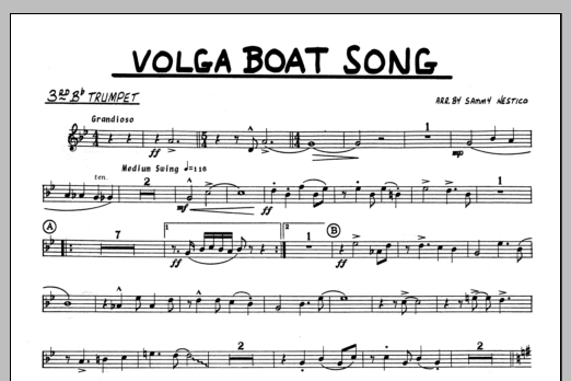 Volga Boat Song - 3rd Bb Trumpet (Jazz Ensemble) von Sammy Nestico