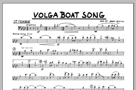 Volga Boat Song - 1st Trombone (Jazz Ensemble) von Sammy Nestico