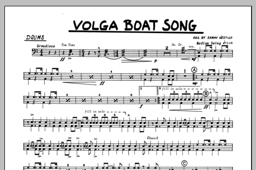 Volga Boat Song - Drums (Jazz Ensemble) von Sammy Nestico