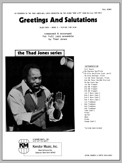 Greetings And Salutations - Full Score (Jazz Ensemble) von Thad Jones