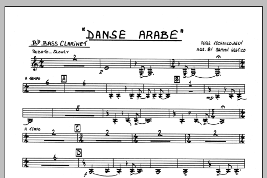 Danse Arabe - Bb Bass Clarinet (Jazz Ensemble) von Sammy Nestico