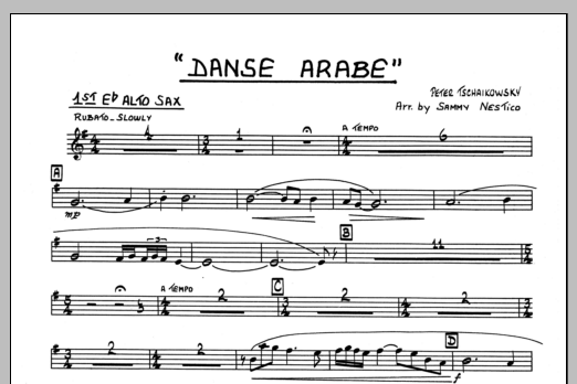 Danse Arabe - 1st Eb Alto Saxophone (Jazz Ensemble) von Sammy Nestico