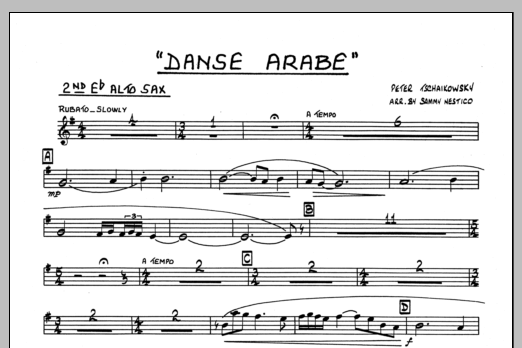 Danse Arabe - 2nd Eb Alto Saxophone (Jazz Ensemble) von Sammy Nestico