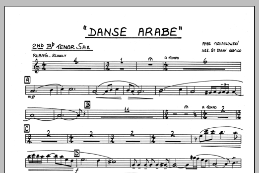 Danse Arabe - 2nd Bb Tenor Saxophone (Jazz Ensemble) von Sammy Nestico