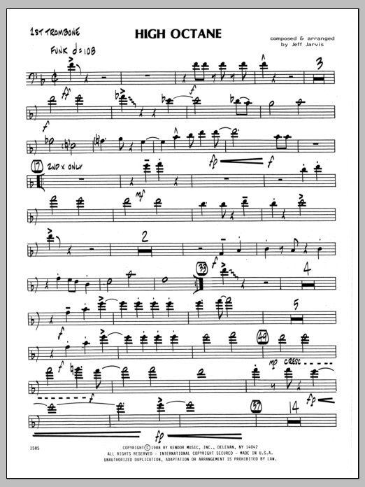 High Octane - 1st Trombone (Jazz Ensemble) von Jeff Jarvis