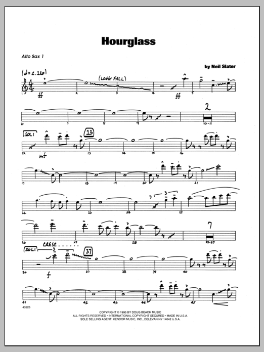 Hourglass - 1st Eb Alto Saxophone (Jazz Ensemble) von Neil Slater