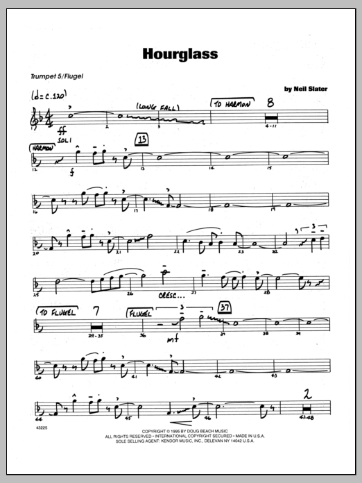 Hourglass - 5th Bb Trumpet (Jazz Ensemble) von Neil Slater