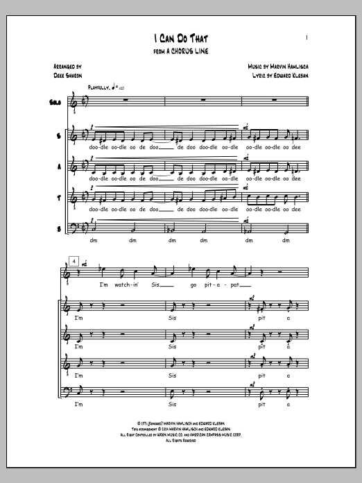 I Can Do That (SATB Choir) von Deke Sharon