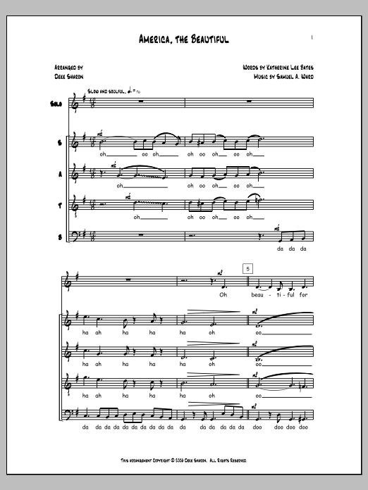 America, the Beautiful (SATB Choir) von Deke Sharon