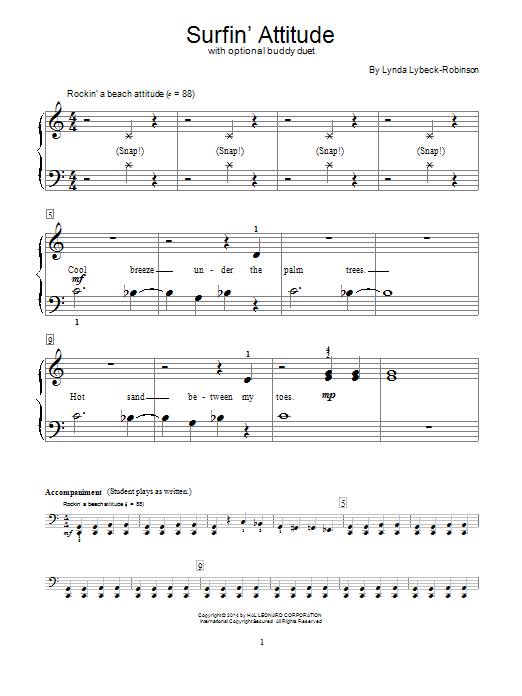 Surfin' Attitude (Educational Piano) von Lynda Lybeck-Robinson