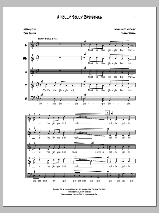 A Holly Jolly Christmas (SATB Choir) von Deke Sharon
