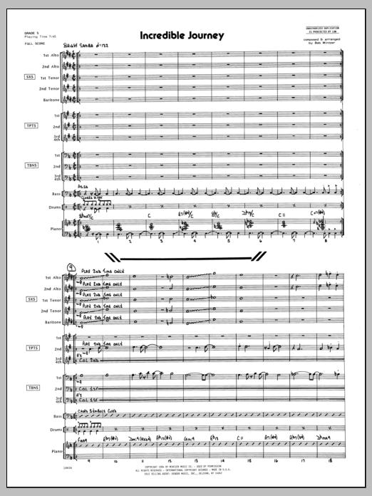 Incredible Journey - Full Score (Jazz Ensemble) von Bob Mintzer