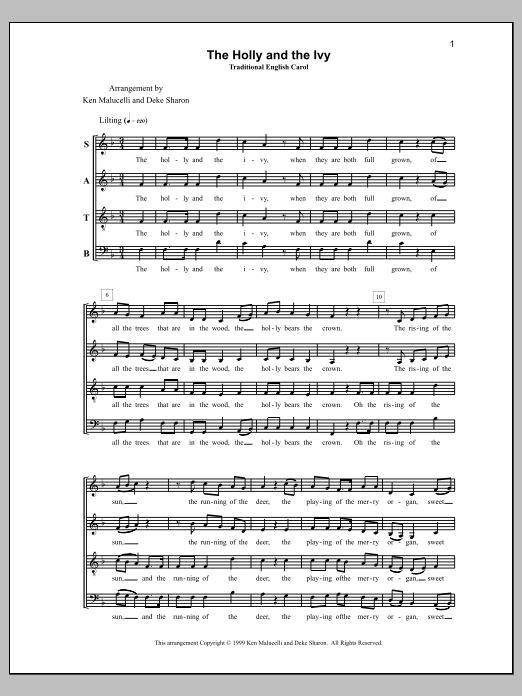 The Holly and the Ivy (SATB Choir) von Deke Sharon