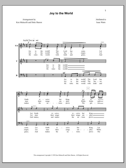 Joy to the World (SATB Choir) von Deke Sharon