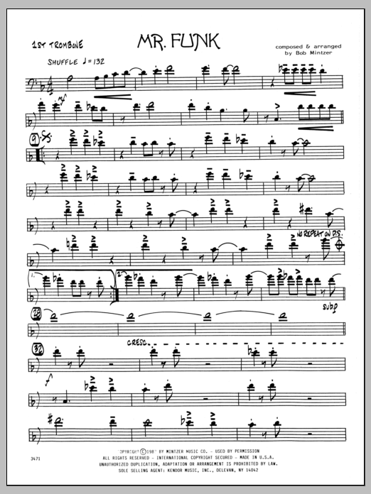 Mr. Funk - 1st Trombone (Jazz Ensemble) von Bob Mintzer