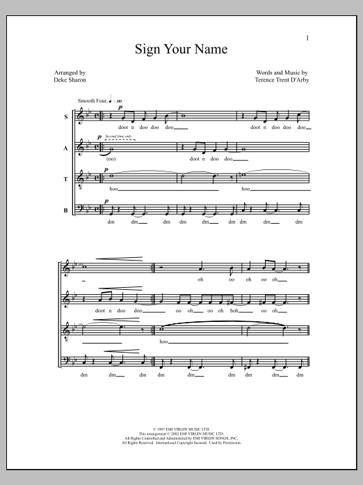 Sign Your Name (SATB Choir) von Deke Sharon