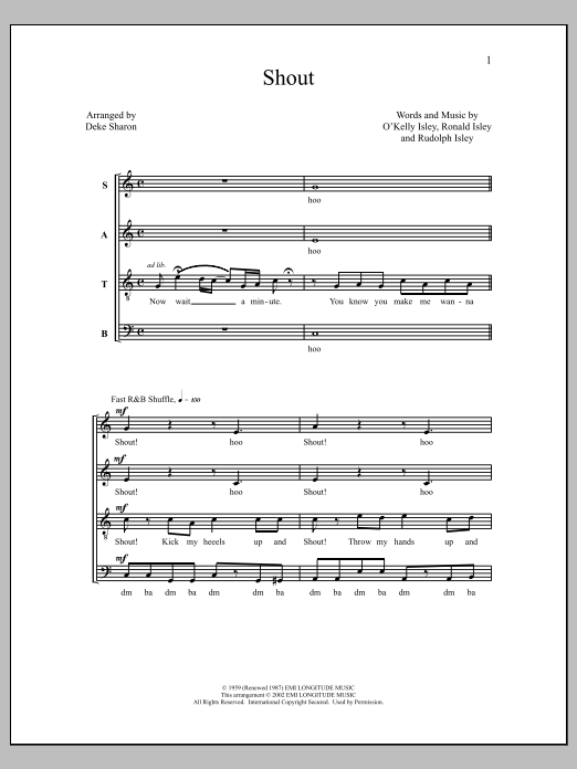 Shout (SATB Choir) von Deke Sharon