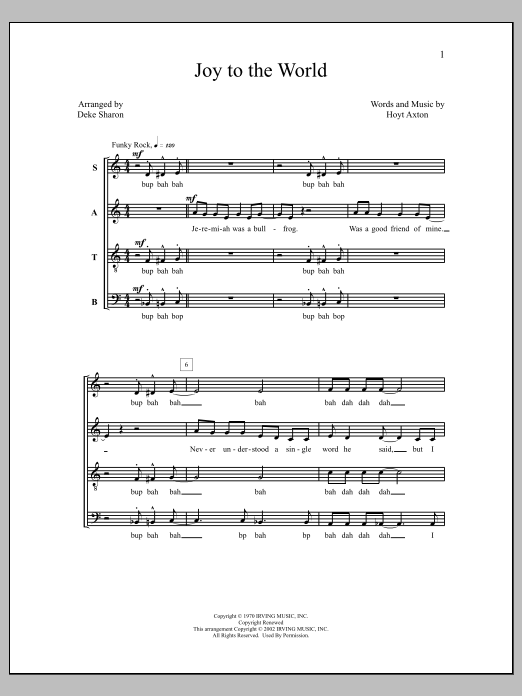 Joy to the World (SATB Choir) von Deke Sharon