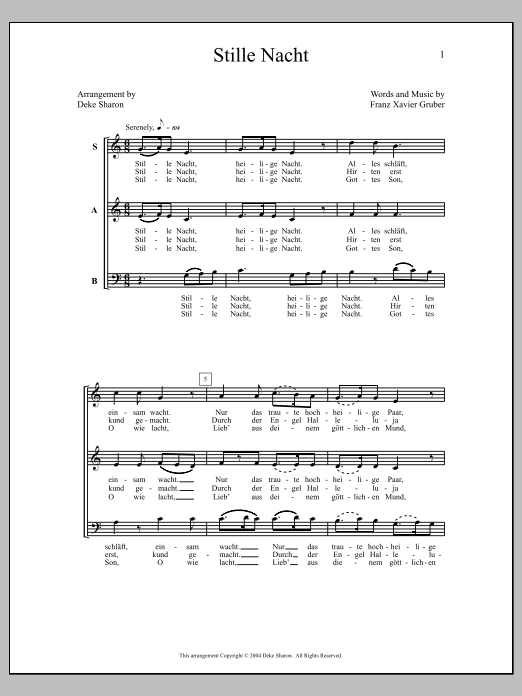 Stille Nacht (SAB Choir) von Deke Sharon