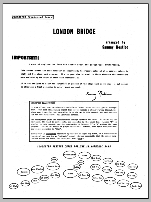 London Bridge - Full Score (Jazz Ensemble) von Sammy Nestico