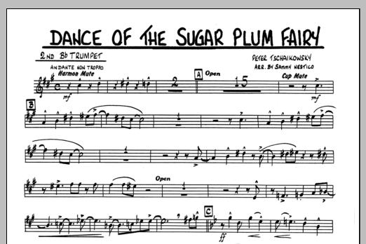 Dance Of The Sugar Plum Fairy - 2nd Bb Trumpet (Jazz Ensemble) von Sammy Nestico