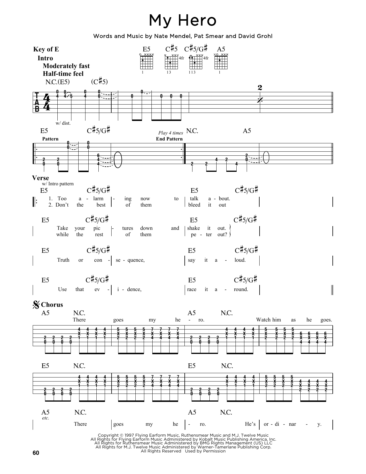 My Hero (Guitar Lead Sheet) von Foo Fighters