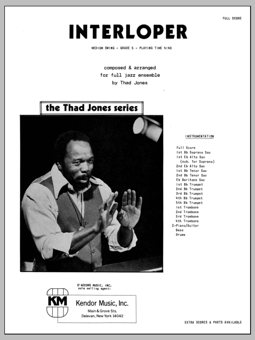 Interloper - Full Score (Jazz Ensemble) von Thad Jones