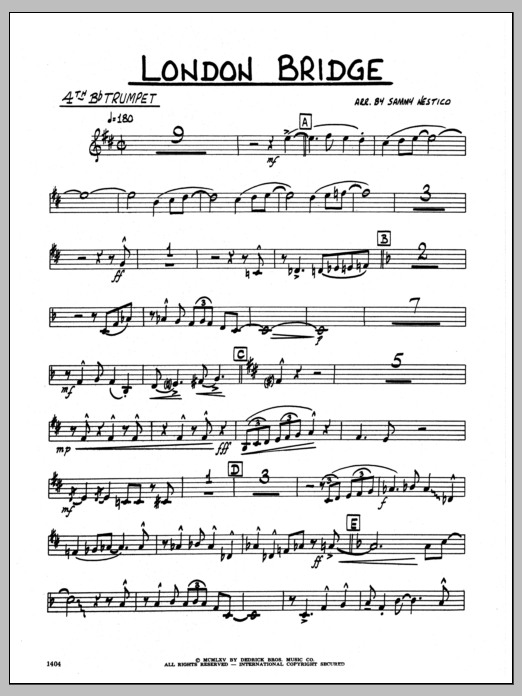 London Bridge - 4th Bb Trumpet (Jazz Ensemble) von Sammy Nestico